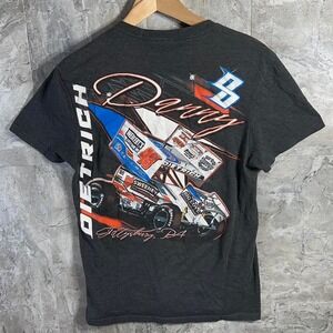 Vintage 90s Danny Dietrich #48 Model Racing black T-Shirt Men's Size S